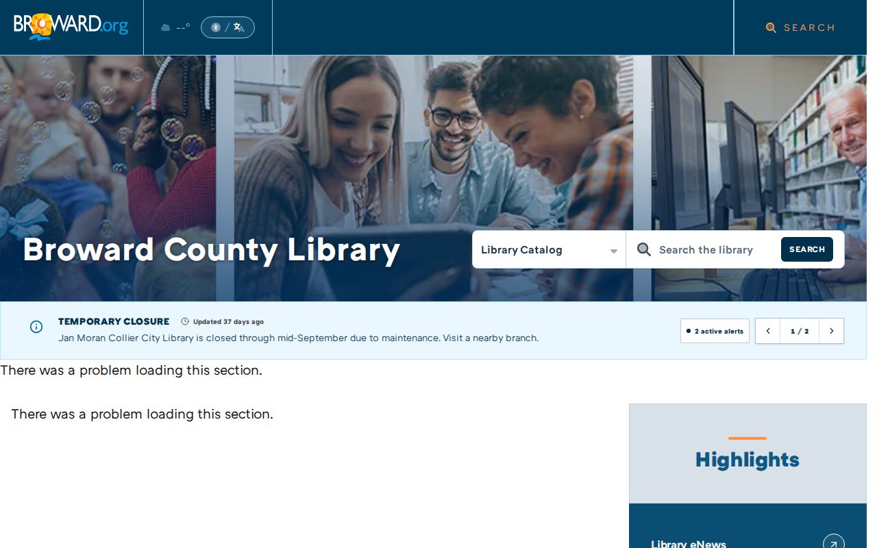 Broward County Library history and genealogy research resources page