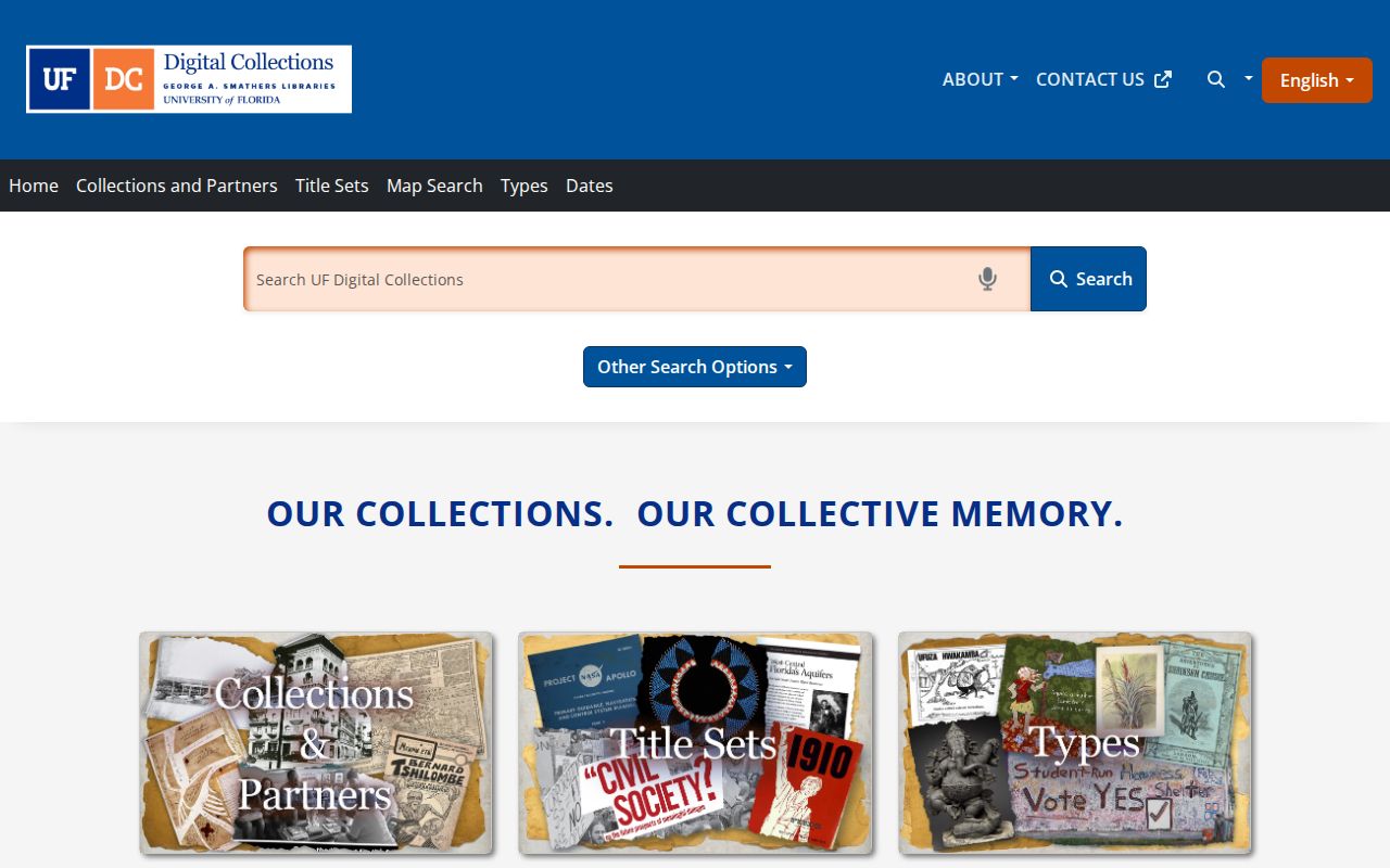 University of Florida Digital Collections historical search gateway